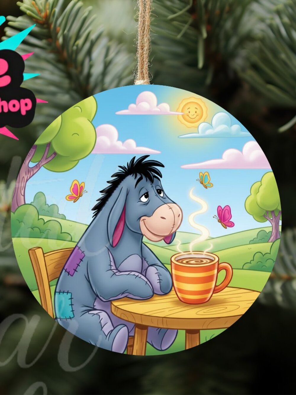 Eeyore 3" Wood Ornament